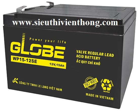 Ắc quy 12V-15Ah GLOBE WP15-12SE 