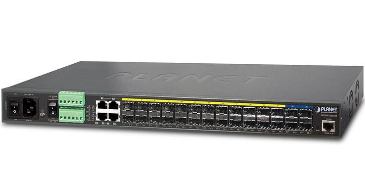 24-Port 100/1000BASE-X SFP + 4-Port 10G SFP+ Metro Ethernet Switch PLANET MGSW-28240F