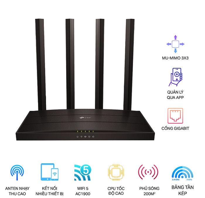 AC1900 Wireless MU-MIMO Wi-Fi Router TP-Link Archer C80