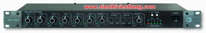 Bộ Mixer Pre-Amplifier 12 ngõ vào AMPERES MX2222