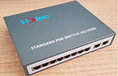 Switch PoE HDTEC | 8-port 1G + 2-port Uplink 1G Switch PoE quang HDTEC 