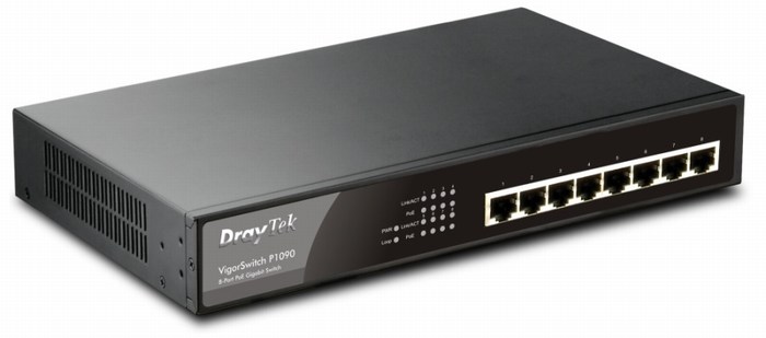 8 port 10/100Mbps PoE Switch Draytek VigorSwitch P1090