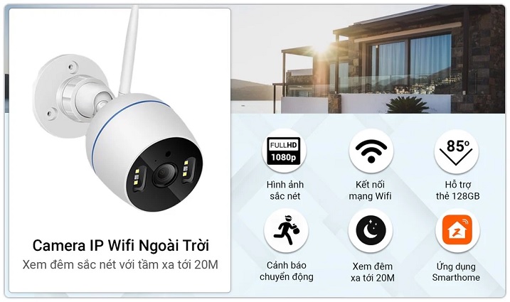 Camera IP hồng ngoại không dây 2.0 Megapixel SmartZ FX6