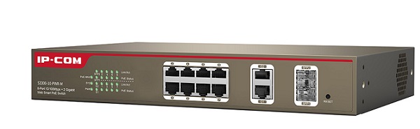 8-Port 10/100Mbps + 2 Gigabit Web Smart PoE Switch IP-COM S3300-10-PWR-M