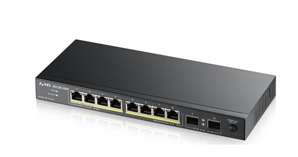 8-port GbE Unmanaged PoE Switch ZyXEL GS1100-10HP