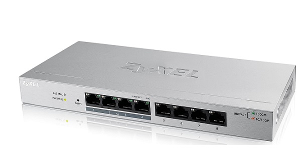 8-Port Web Managed PoE Gigabit Switch ZyXEL GS1200-8HPV2