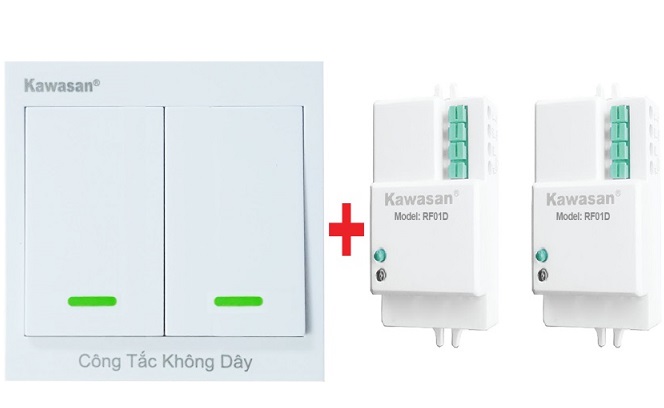 Bộ công tắc điều khiển từ xa KAWA 2RF01D-RCT2