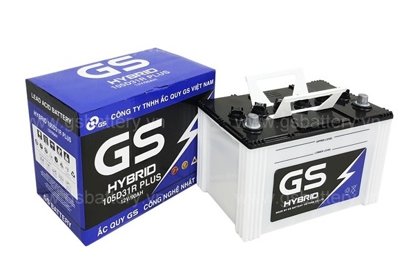 Ắc quy 12V-90Ah GS Hybrid 105D31R Plus