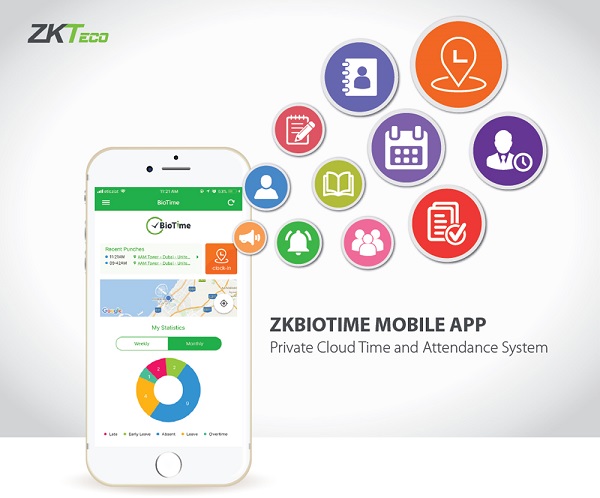 Phần mềm chấm công 20 thiết bị ZKTeco ZKBioTime Mobile App