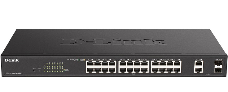 26-port Gigabit Smart Managed PoE Switch D-Link DGS-1100-26MPV2