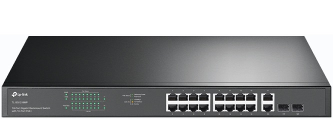 18-Port Gigabit with 16 PoE+ Rackmount PoE Switch TP-LINK TL-SG1218MP