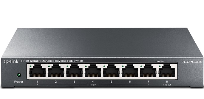 8-Port Gigabit Managed Reverse PoE Switch TP-LINK TL-RP108GE