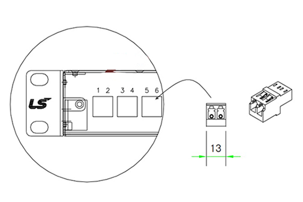 Đầu nối quang loại C multimode LC (LS-FA-LC-SM-C-2-BL-WO)