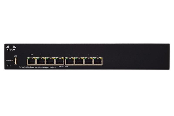 8-port 10/100Mbps Managed Switch CISCO SF350-08-K9-UK