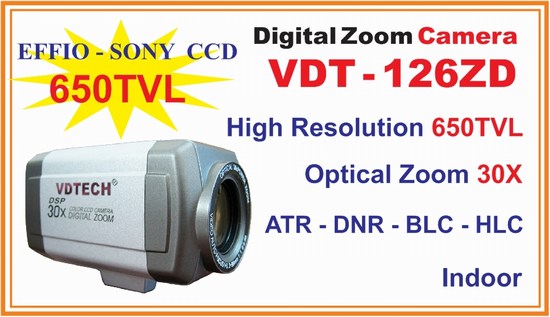 Camera zoom màu VDTECH VDT-126ZD