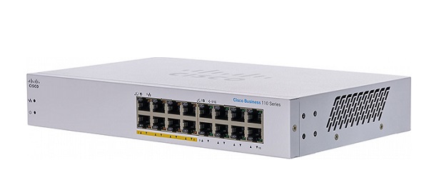 16-Port Gigabit Ethernet PoE Unmanaged Switch CISCO CBS110-16PP-EU