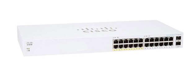 24-Port Gigabit Ethernet + 2-port SFP PoE Unmanaged Switch CISCO CBS110-24PP-EU