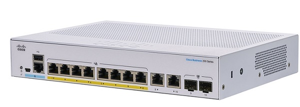 10-Port Gigabit Ethernet PoE Smart Switch CBS250-8PP-E-2G-EU