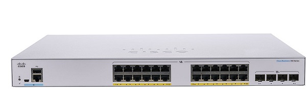 24-Port Gigabit Ethernet + 4-Port 10G SFP+ PoE Managed Switch CISCO CBS350-24P-4X-EU