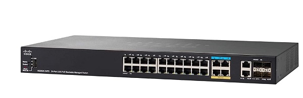 24-Port PoE+ Stackable Managed Switch CISCO SG350X-24PD-K9-EU