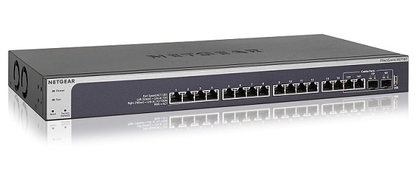 16-Port 10-Gigabit Copper Smart Switch with 2 Copper/SFP+ Combo Ports NETGEAR XS716T