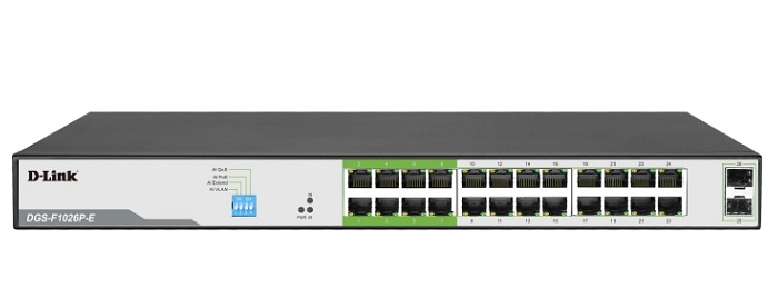 24-Port 10/100 PoE Switch D-Link DES-F1026P-E