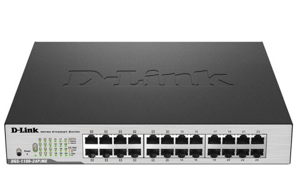 24-port Gigabit with 12-port PoE Smart Managed Metro Ethernet Switch D-Link DGS-1100-24P/ME