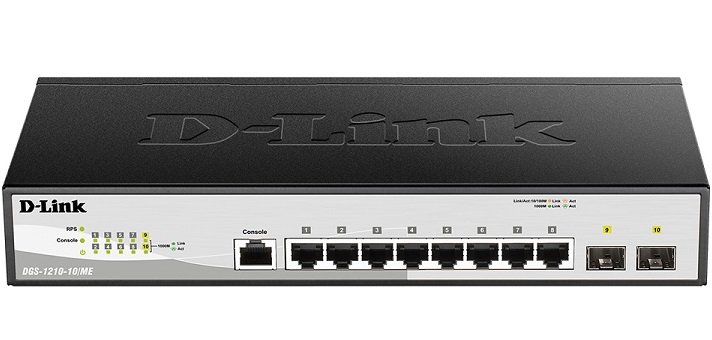 10-Port Gigabit Metro Ethernet Switch D-Link DGS-1210-10/ME