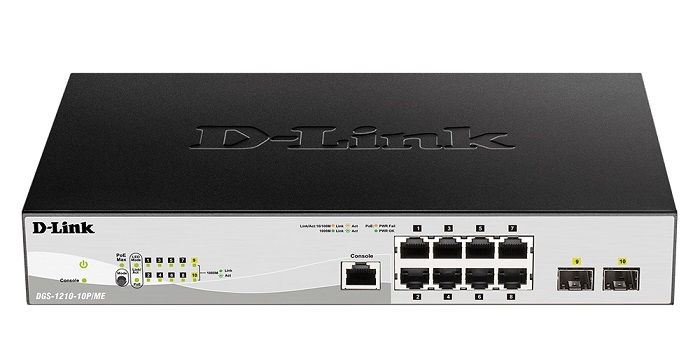 10-Port Gigabit PoE Metro Ethernet Switch D-Link DGS-1210-10P/ME