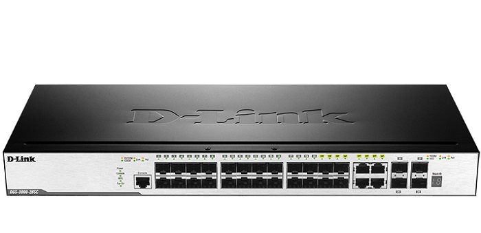 28-port Layer 2 Gigabit Stackable Managed Switch D-Link DGS-3000-28SC