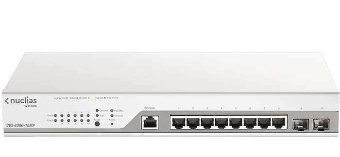 10-port Gigabit Smart Managed PoE Switch D-Link DBS-2000-10MP