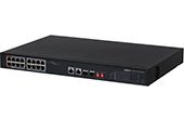 Switch PoE DAHUA | Dual-Port Uplink Unmanaged PoE Switch DAHUA DH-PFS3218-16ET-135