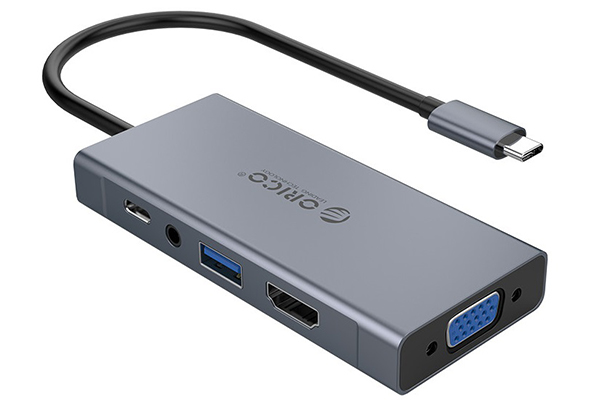 Bộ chia USB HUB 5 trong 1 type C ORICO  MC-U501P-GY