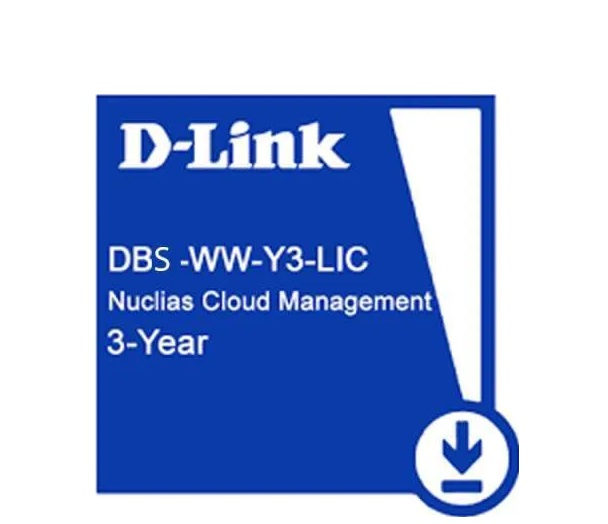 Nuclias 3-year license for Cloud Switch D-Link DBS-WW-Y3-LIC