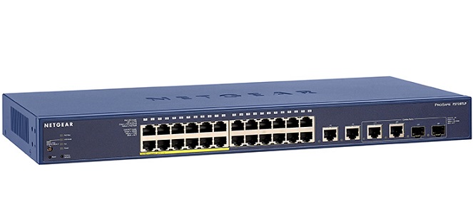 24-Port Fast Ethernet with 12-Port PoE Smart Switch NETGEAR FS728TLP