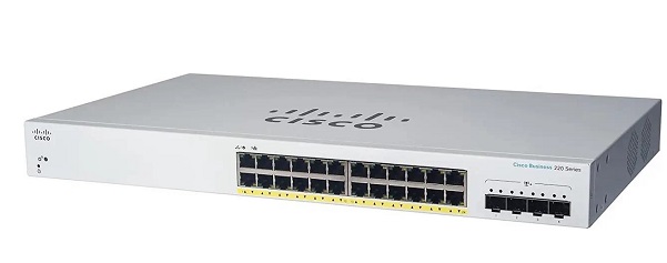 28-Port Gigabit Ethernet PoE Smart Switch CISCO CBS220-24P-4G-EU