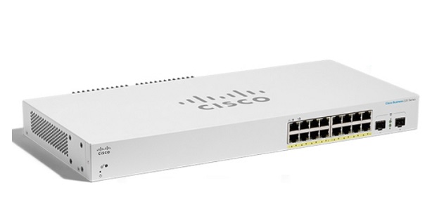 18-Port Gigabit Ethernet PoE Smart Switch CISCO CBS220-16P-2G-EU