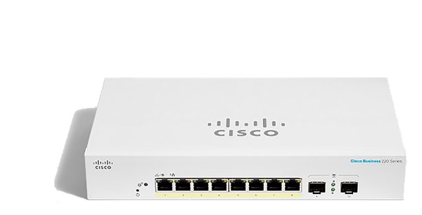 10-Port Gigabit Ethernet PoE Smart Switch CISCO CBS220-8FP-E-2G-EU