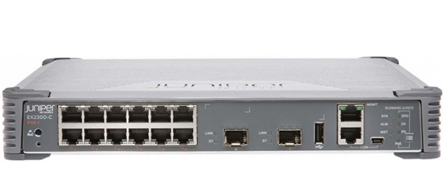 12-port 10/100/1000Base-T PoE+ with 2-port SFP/SFP+ Switch JUNIPER EX2300-C-12P