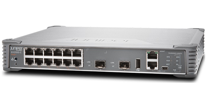 12-port 10/100/1000Base-T PoE+ with 2-port SFP/SFP+ Switch JUNIPER EX2300-C-12P-TAA