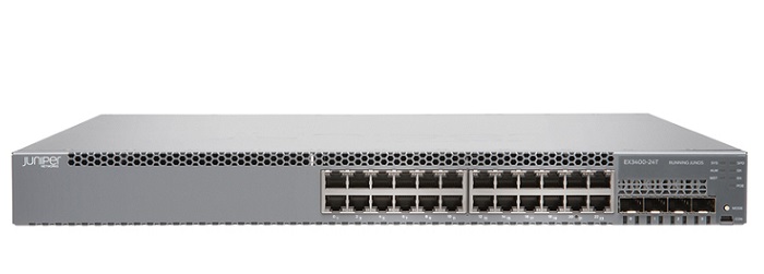 24-port 10/100/1000BaseT with 4 SFP+ and 2 QSFP+ Switch JUNIPER EX3400-24T-TAA