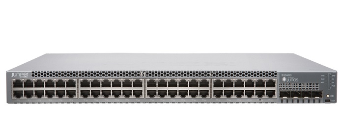 48-port 10/100/1000BaseT with 4 SFP+ and 2 QSFP+ Switch JUNIPER EX3400-48T-AFI