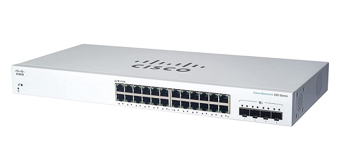 24-port Gigabit Ethernet + 4x10G SFP+ Switch CISCO CBS220-24T-4X