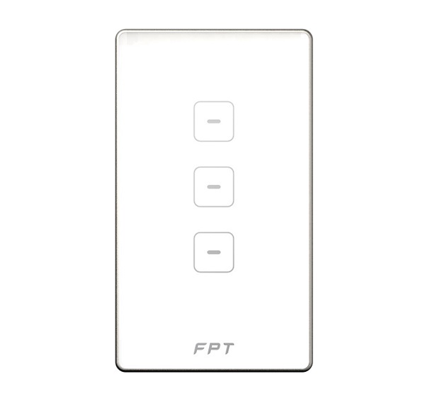 Công tắc cảm ứng 3 nút chữ nhật trắng FPT Smart Home SNZD013