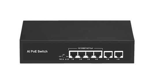 4-Port 10/100M PoE Switch ICANTEK ICAN4-65-2N