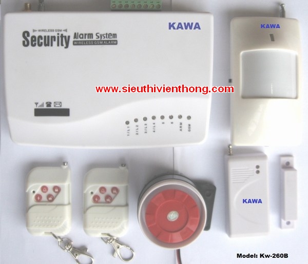 BÁO CHÁY-BÁO TRỘM KHÔNG DÂY KAWA KW-260B