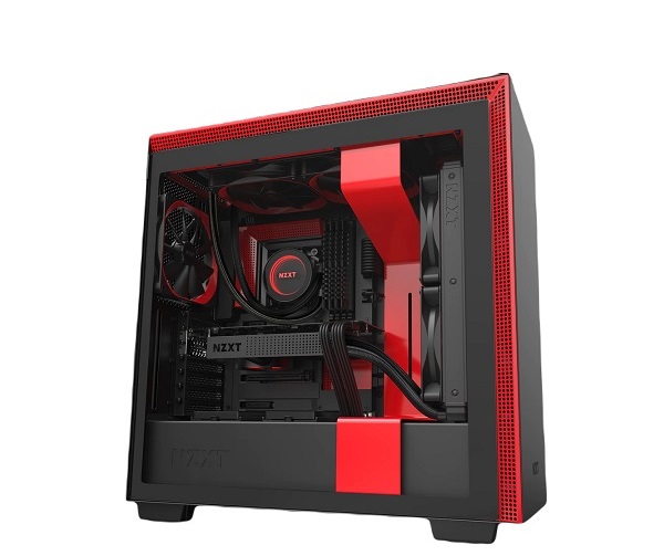 Mid-Tower Case with Tempered Glass NZXT H710 MATTE BLACK/RED