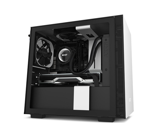 Mini-ITX Case with Tempered Glass NZXT H210 MATTE WHITE