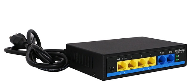 4-Port FE PoE + 2-Port FE Uplink Switch HASIVO S600P-4F-2F-SE