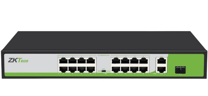 16-Port 10/100Mbps PoE Switch ZKTeco PE162-200-C